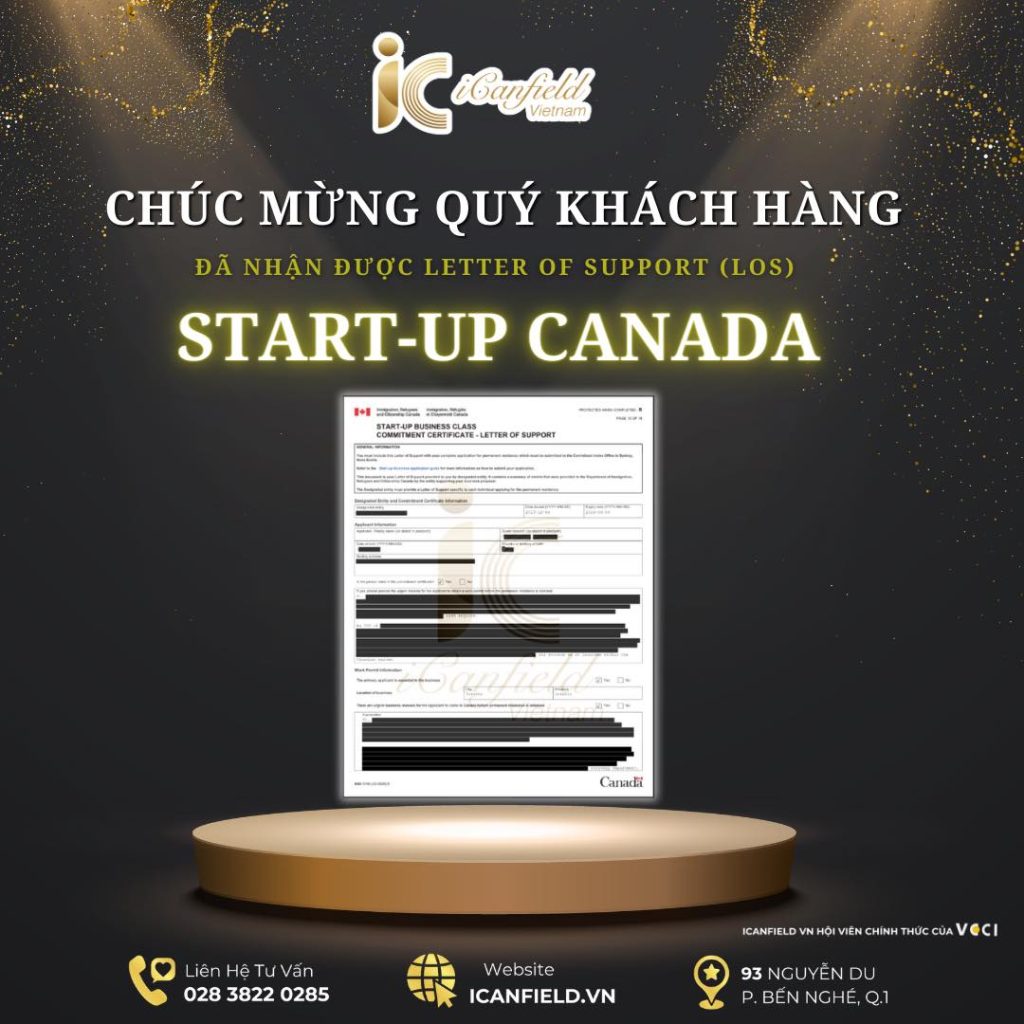 CHÚC MỪNG ANH T.V.T NHẬN LETTER OF SUPPORT START-UP VISA CANADA