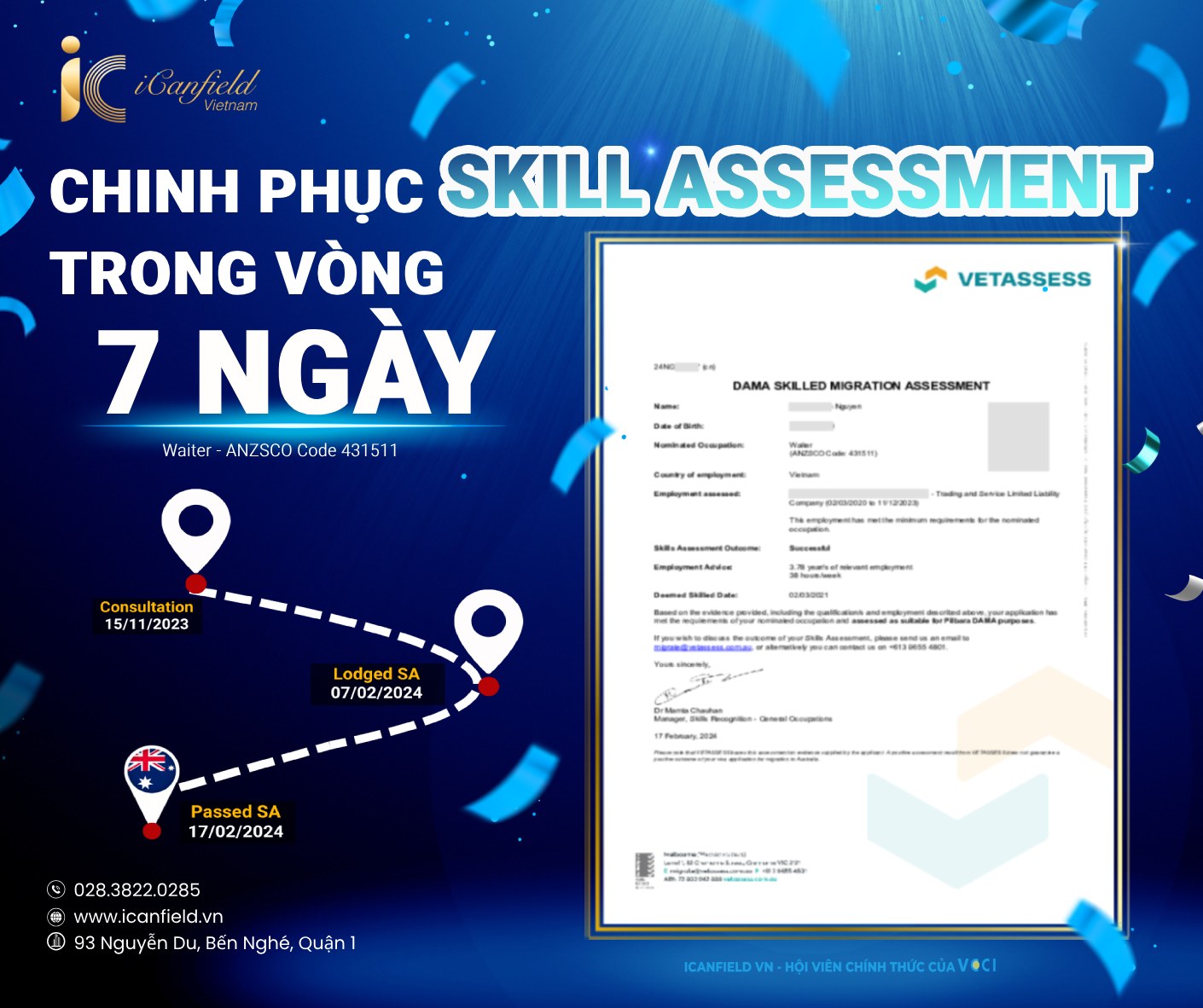 CHÚC MỪNG ANH T.T.N CHINH PHỤC SKILL ASSESSMENT CHỈ TRONG VÒNG 7 NGÀY